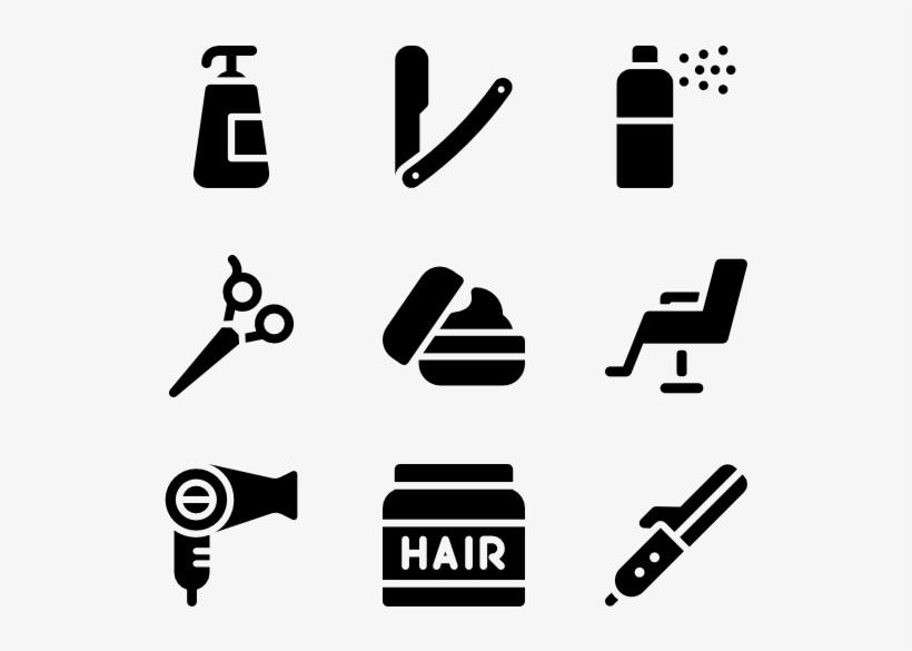 Filled Hairdressing Salon Elements - Hairdresser Dye Icons, transparent png download
