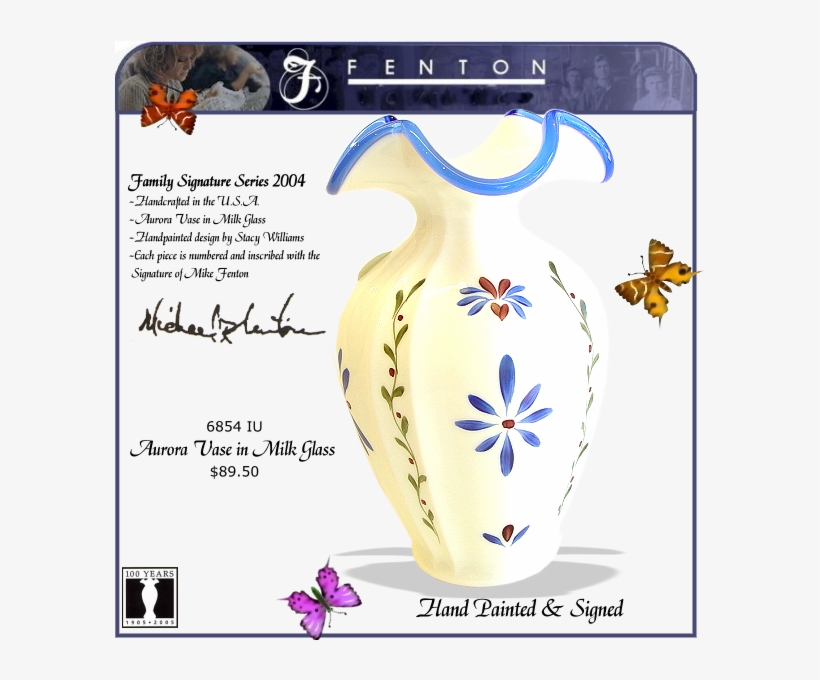 6854 Iu Fenton Aurora Vase - Christmas Tree, transparent png download