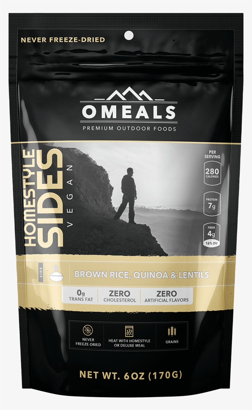Omeals Brown Rice Quinoa Lentils 01 - Omeals Brown Rice, Quinoa & Lentils Side, transparent png download