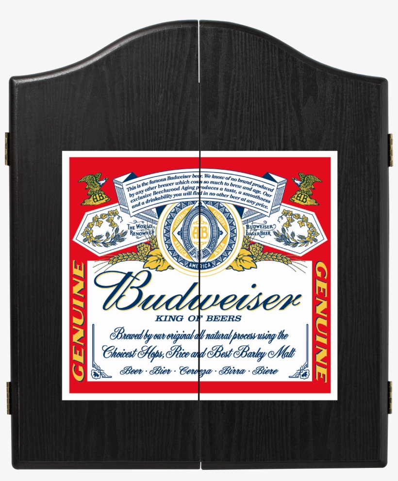 Budweiser Cabinet - Winmau - Budweiser Label Dartboard Cabinet, transparent png download