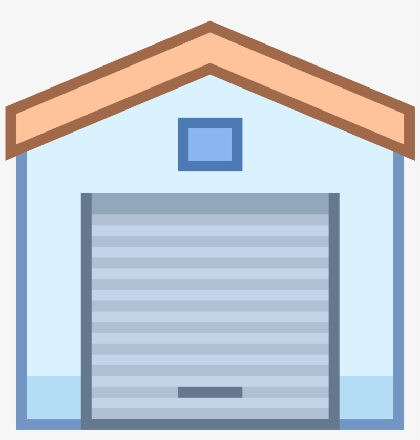 Closed Door Png Download - Cartoon Car In Garage, transparent png download