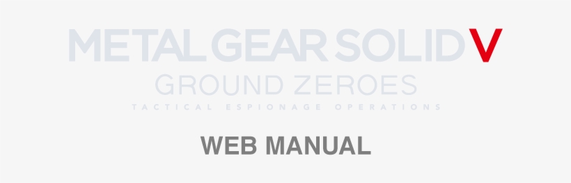 Metal Gear Solid 5 Ground Zeroes Title, transparent png download