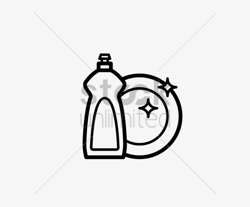 Dishwasher Clipart Transparent - Black And White Detergent, transparent png download