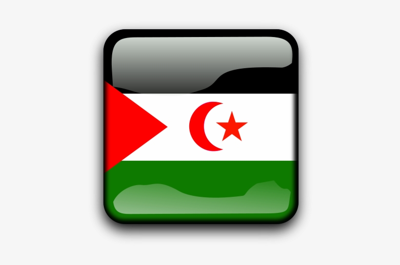 Flag Of Western Sahara Clipart Png - Lambang Negara Sahara Barat, transparent png download
