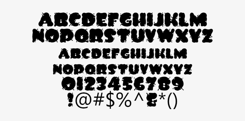 Grunge Spilt Ink Example - Zilap Monograma Font, transparent png download