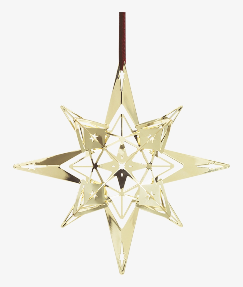 Christmas Decorations - Starhanger 13 Cm, Goldplated, transparent png download