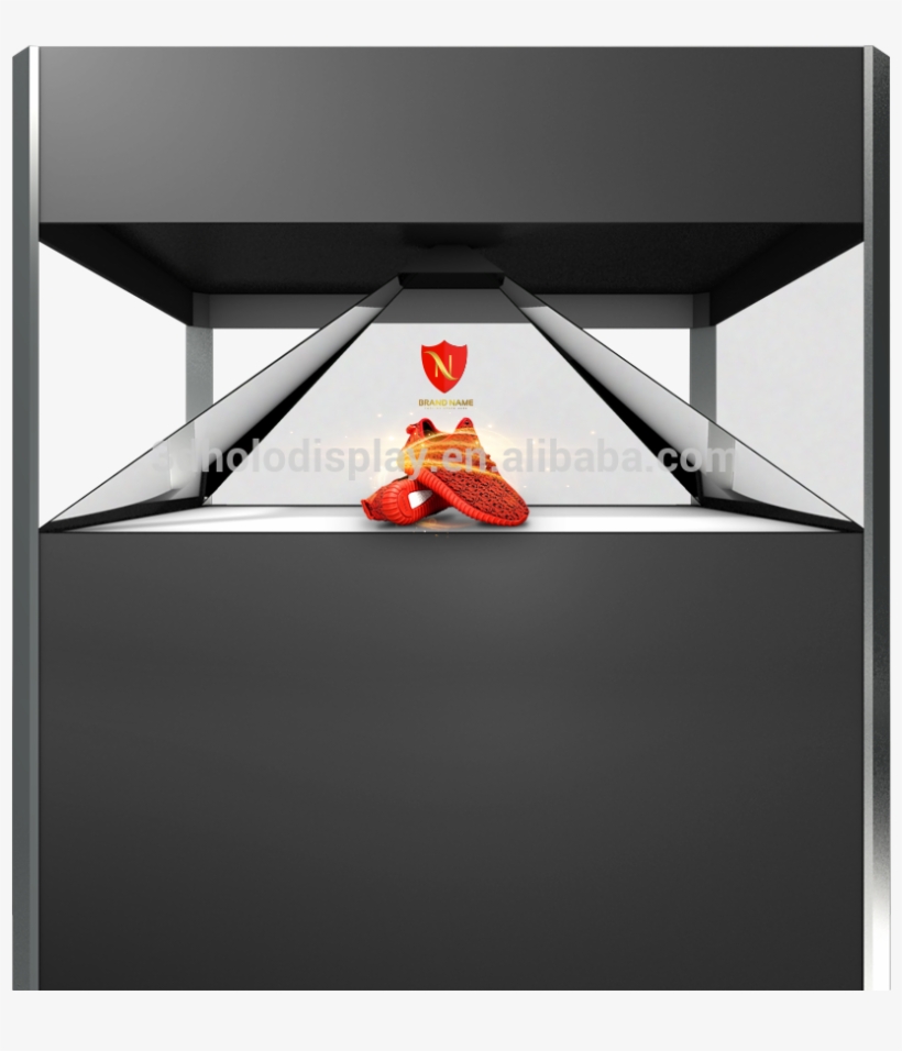 Large 4 Side Holographic Display 3d Pyramid Showcase - Holography, transparent png download