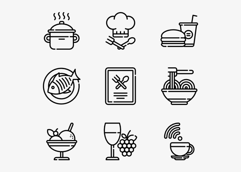Restaurant - Hand Drawn Icon Png, transparent png download