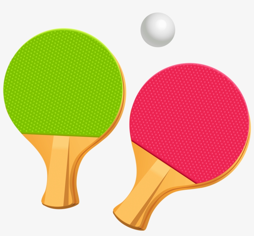 Table Tennis Ping Pong Paddles Png Vector Clipart - Table Tennis, transparent png download