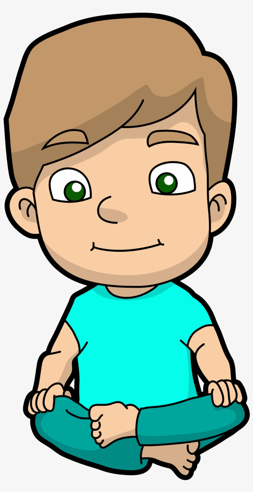 Open - Meditating Cartoon, transparent png download