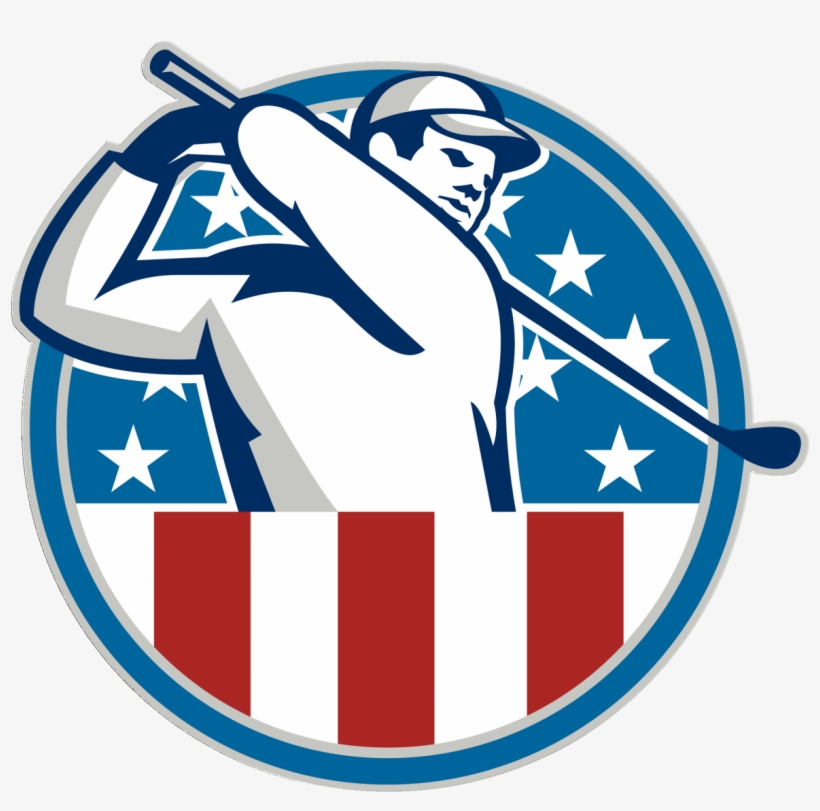 Golfrt - American Golfer Playing Golf Retro Mugs, transparent png download