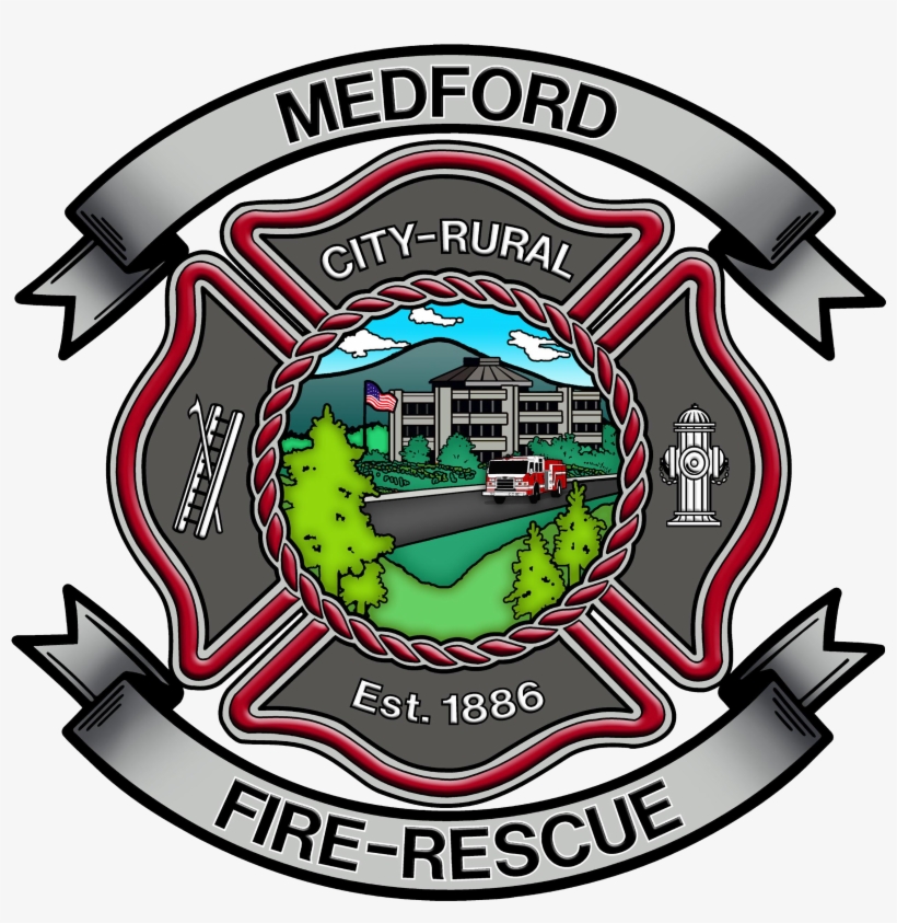 Medford Fire-rescue Logo Large Transparent Background - Medford Fire Rescue Logo, transparent png download
