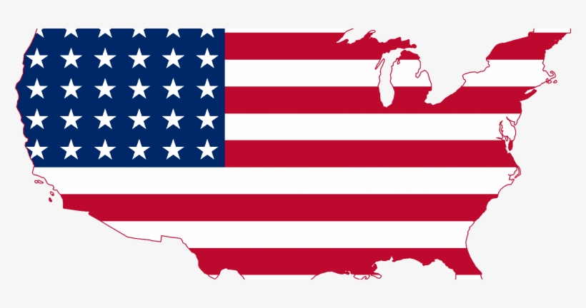 Us Flag And Map - Usa Flag, transparent png download