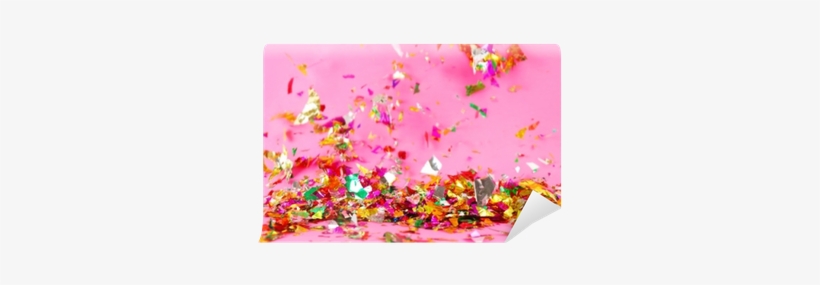 Colorful Confetti On Color Background Wall Mural • - Color, transparent png download
