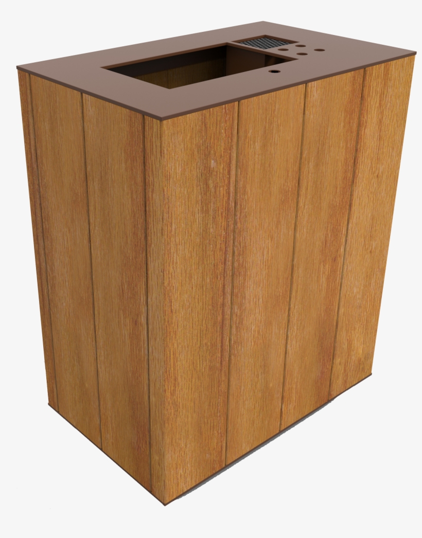 Plaza Litter Bin - Waste Container, transparent png download