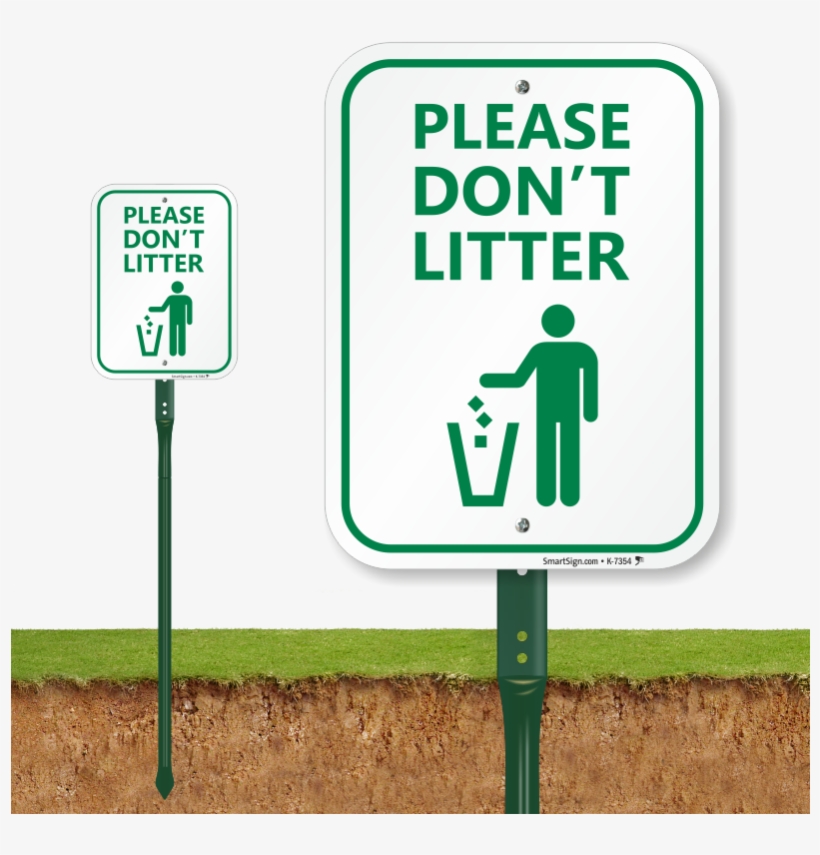 Please Do Not Litter With Graphic Sign - Don T Pick Flowers Signage, transparent png download