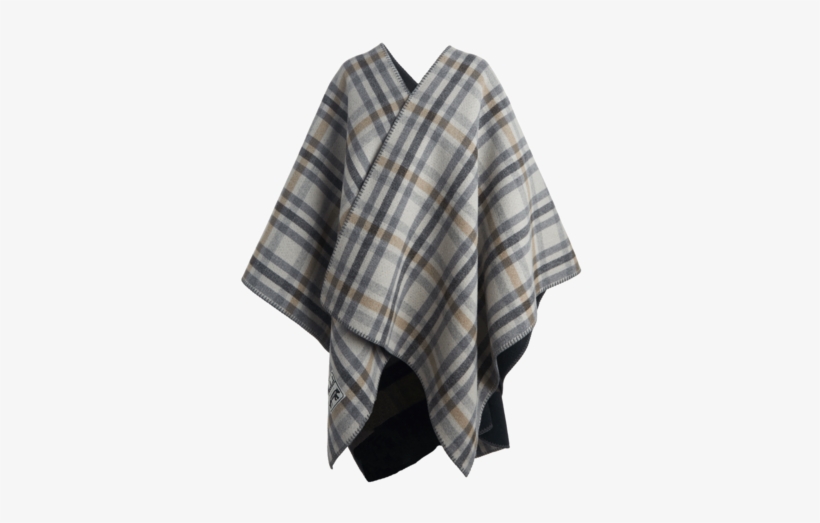 Woolrich X Westerlind Reversible Poncho, Black / Grey - Plaid, transparent png download