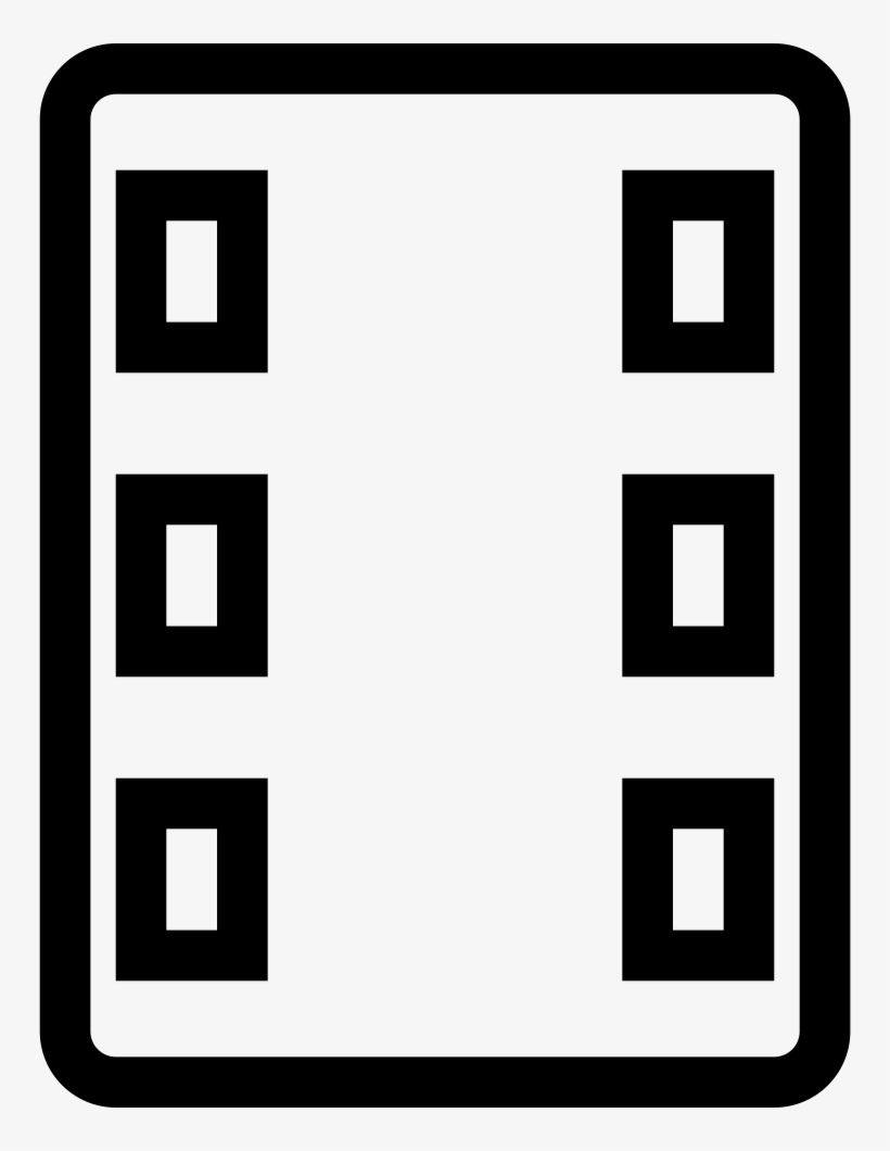 Film Strip Outlined Tool Symbol Comments - Icon, transparent png download