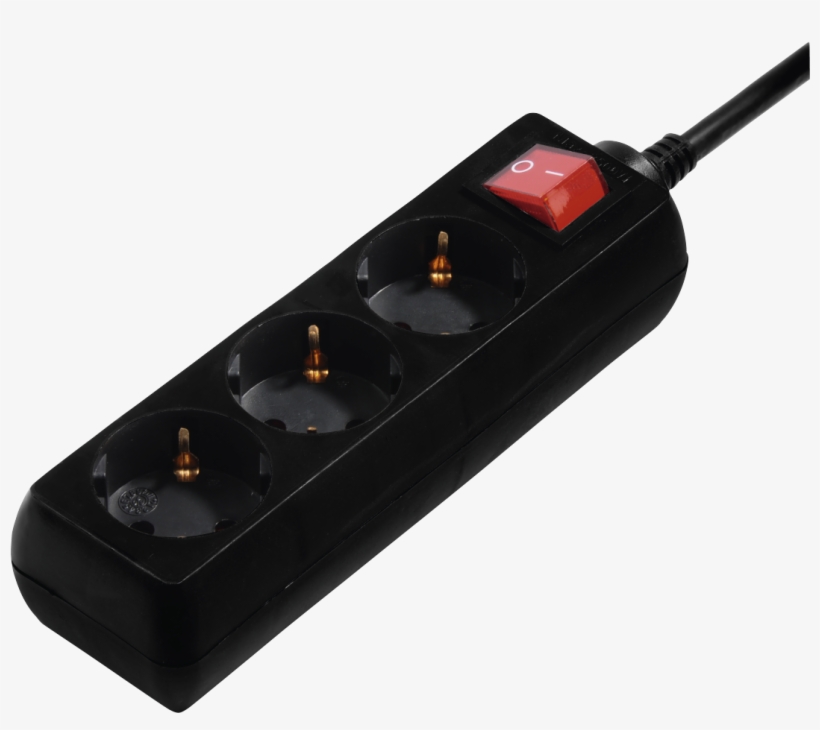 3-way Power Strip, With Switch, 5 M, Black - Hama Smart Case Mobile Phone Window Case, transparent png download
