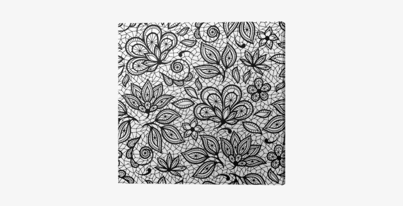 Old Lace Seamless Pattern, Ornamental Flowers - Lace Seamless Flower Ai, transparent png download