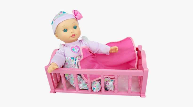 Set Includes Baby Doll, Molded Crib, 2 Play Bottles, - Sound, transparent png download