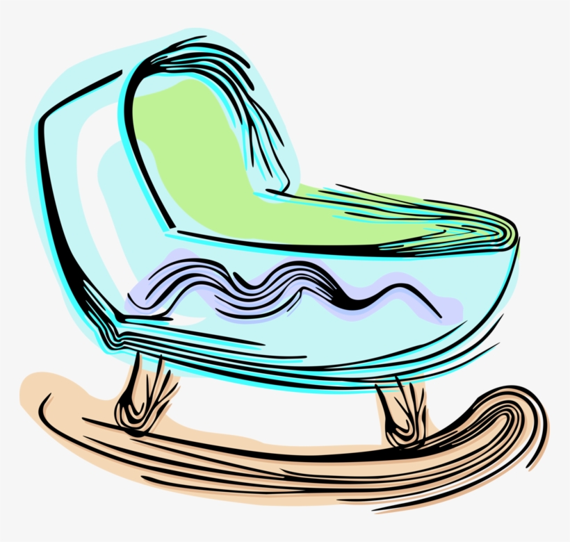 Vector Illustration Of Newborn Baby's Crib Small Bed - Baby Crib Clipart, transparent png download