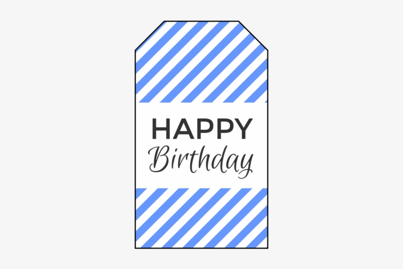 "happy Birthday" Gift Tag Labels - Gift, transparent png download