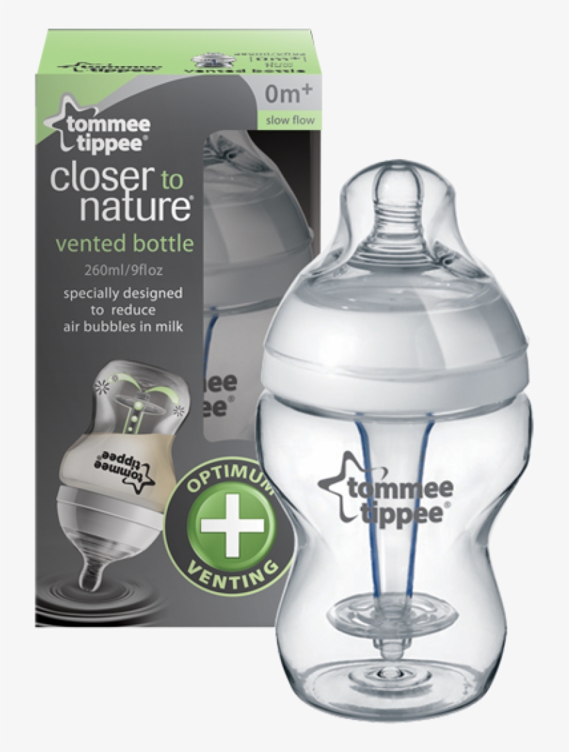 Feeding-bottle - Tommee Tippee Anti Colic 260ml, transparent png download
