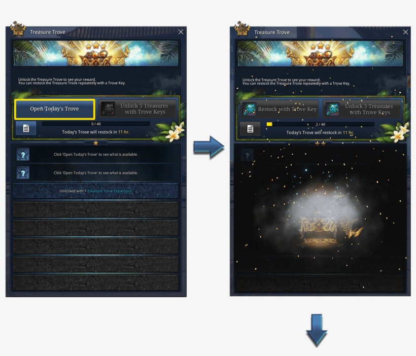 Six Additional Treasure Trove Slots Can Be Opened With - Dark Emissary Illusion Weapon Chest, transparent png download