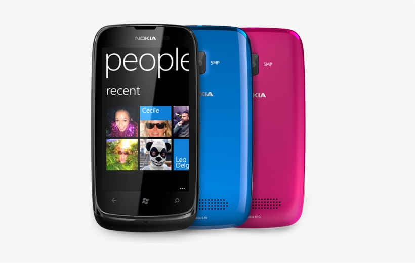 Nokia Lumia - Nokia Lumia 610 - 8 Gb - Black - Unlocked, transparent png download