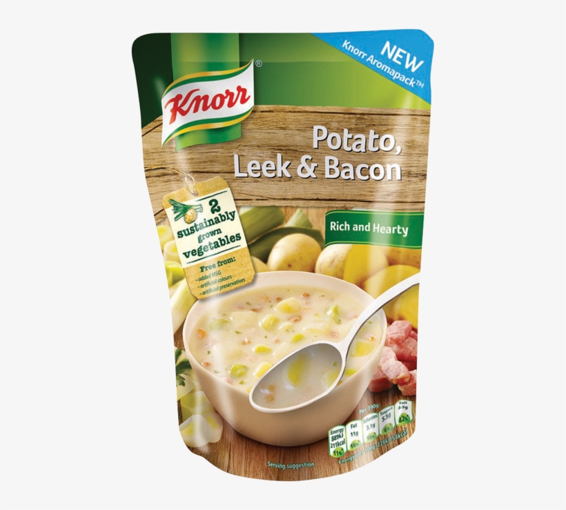 Knorr Potato Leek & Bacon Soup 390g - Knorr, transparent png download