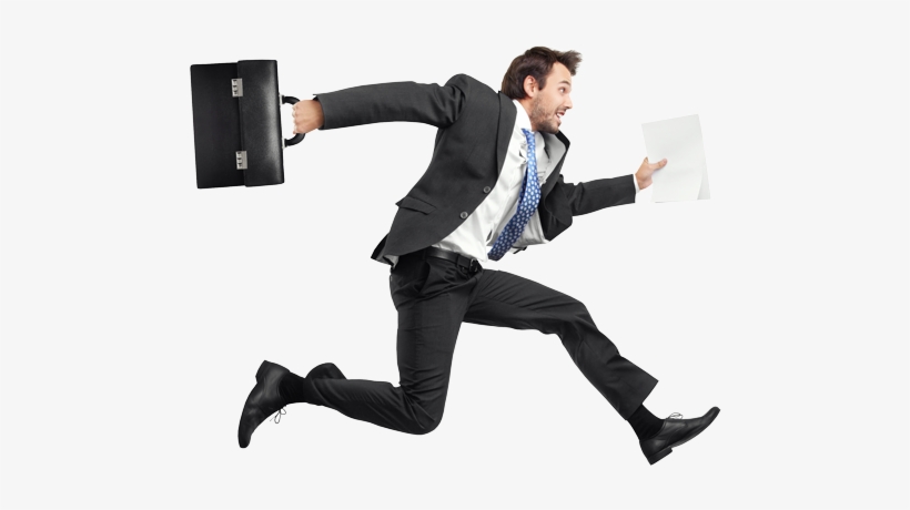 Fingerhut Case Study - Businessman Running, transparent png download