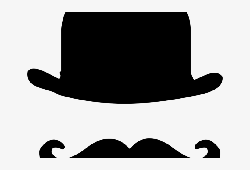 Moustache Clipart Bowler Hat - Clip Art, transparent png download