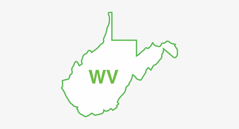 West Virginia Love Map Baseball T-shirt, transparent png download