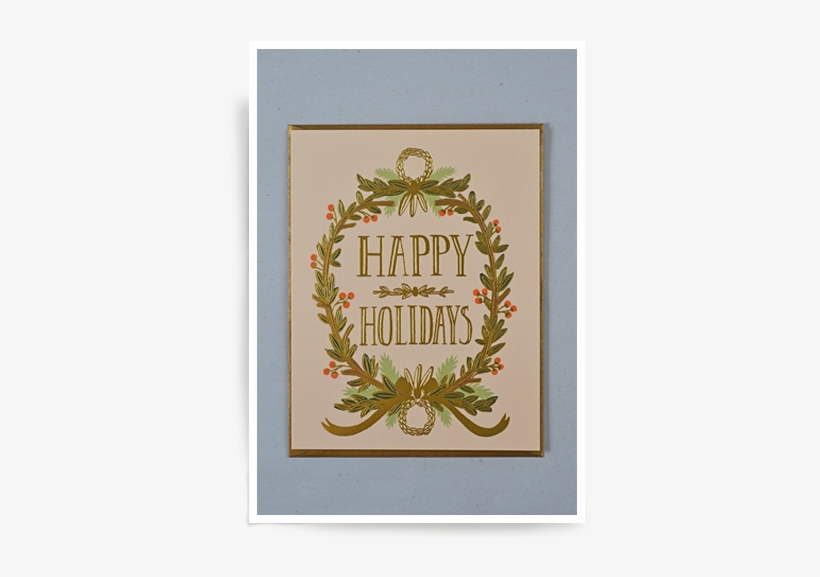 Gold Foil Garland - Greeting Card, transparent png download