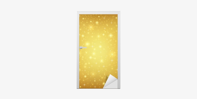 Abstract Golden Background With Sparkling Stars - Door, transparent png download
