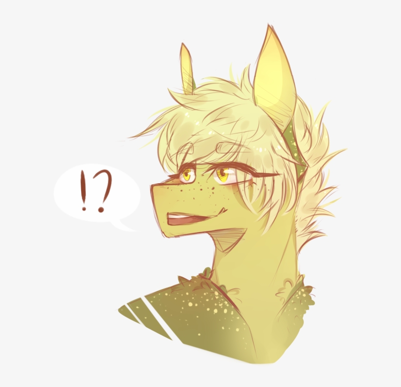 Riressa, Bust, Exclamation Point, Interrobang, Oc, - Cartoon, transparent png download