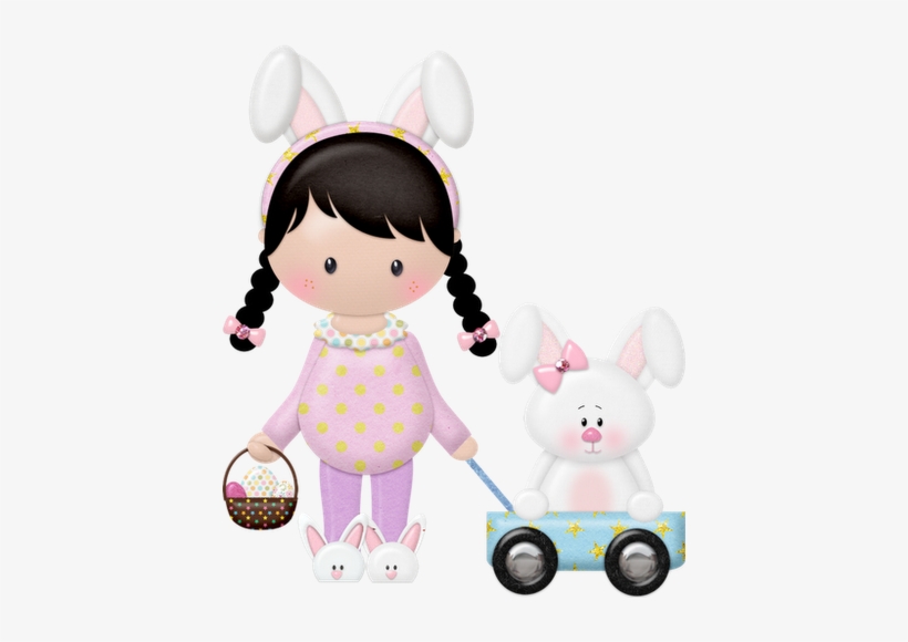 Girl - Menina Coelhinha Png, transparent png download