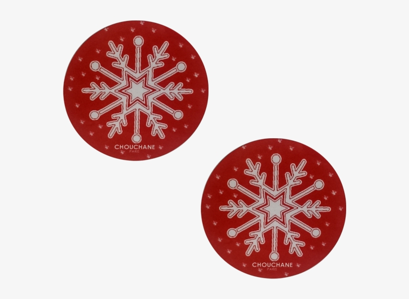 Set Of 2 Fridge Magnets Red Snowflake - Circle, transparent png download