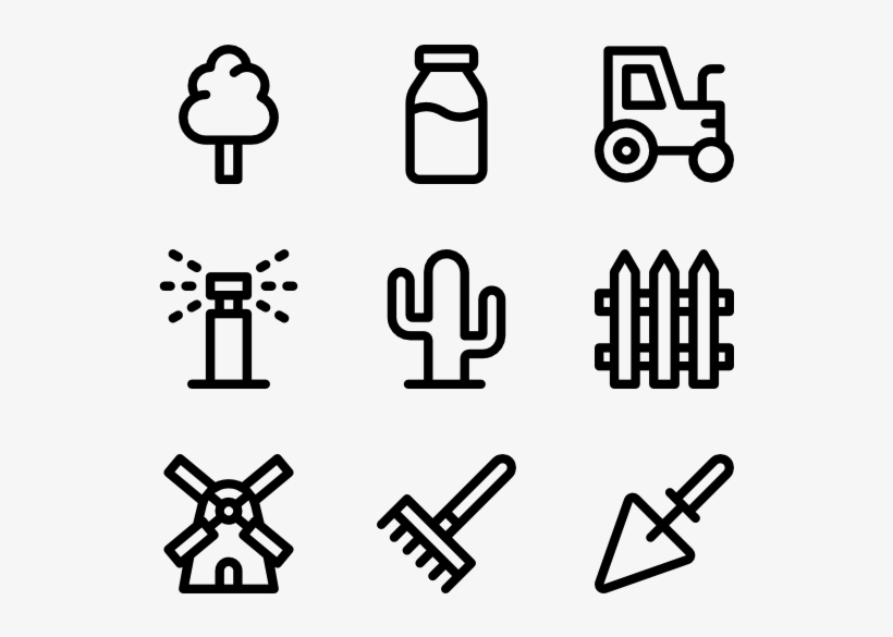 Gardening 50 Icons - Hand Drawn Icons Png, transparent png download