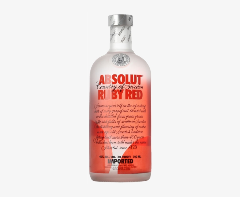 Size - Absolut Ruby Red 700ml, transparent png download
