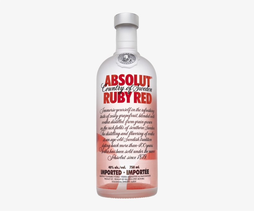 Absolut Ruby Red - Absolut Company Absolut Ruby Red 1l, transparent png download