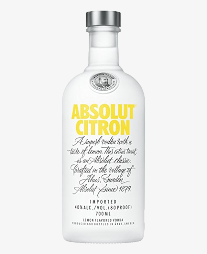 Absolut Citron Is Smooth And Mellow, With A Fresh Fruit - Absolut Citron Vodka Liter, transparent png download