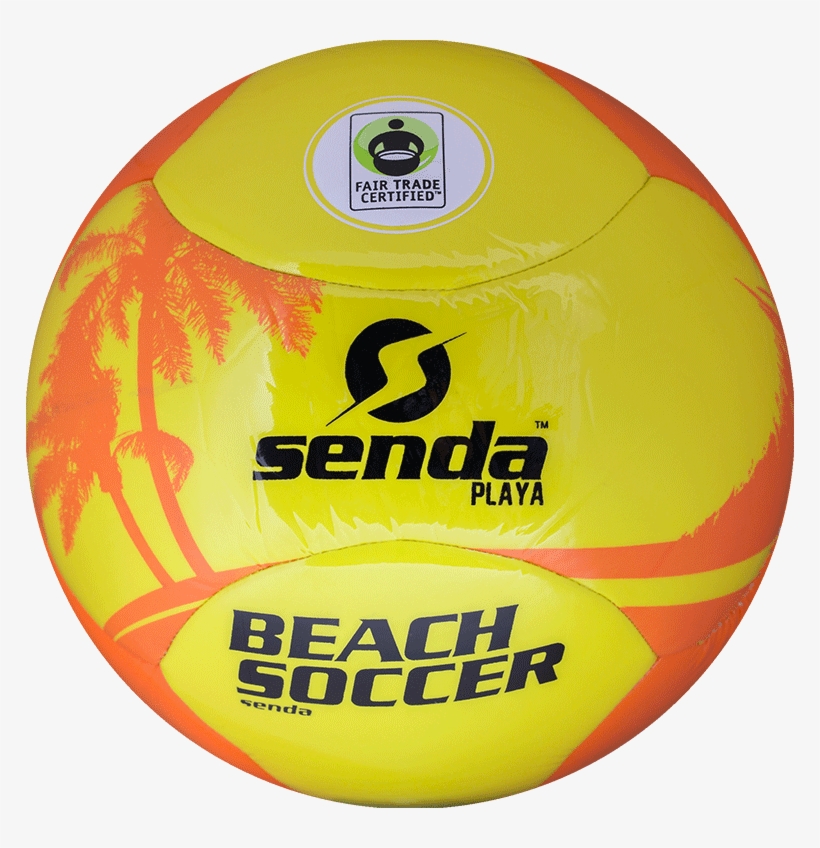 Back Of Orange And Yellow Beach Soccer Ball - Senda Athletics, transparent png download