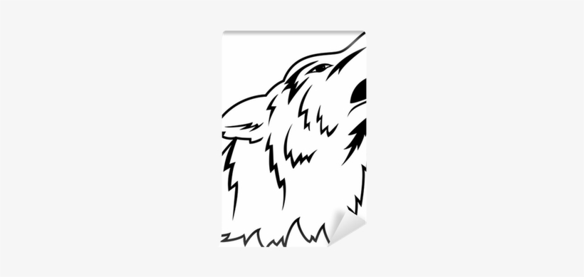 Wolf Vector Black And White Png, transparent png download