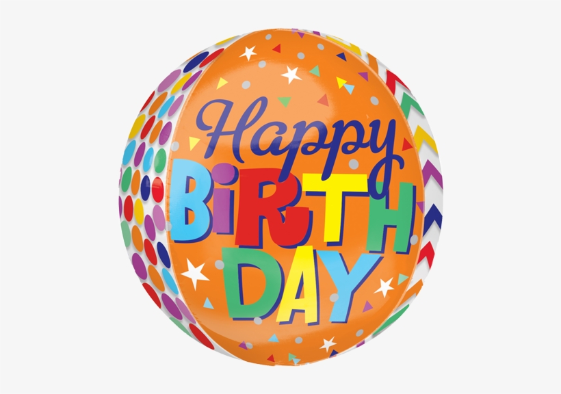 Happy Birthday Foil Balloon Free Png Image - Birthday Balloons Png Orange, transparent png download
