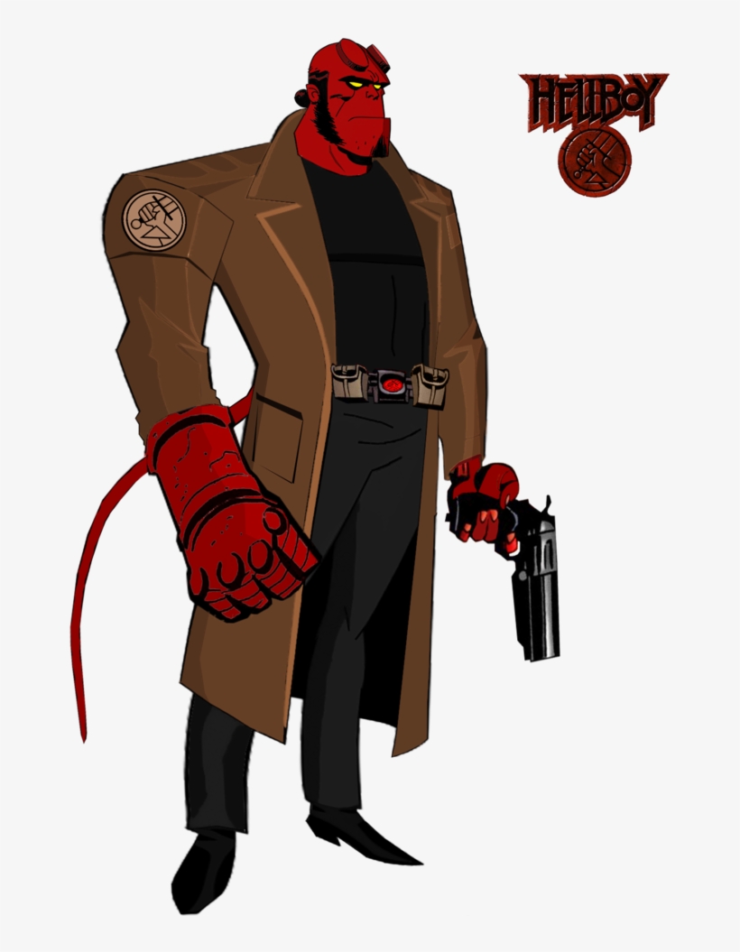 Hellboy Justice League Bruce Timm - Hellboy Transparent, transparent png download