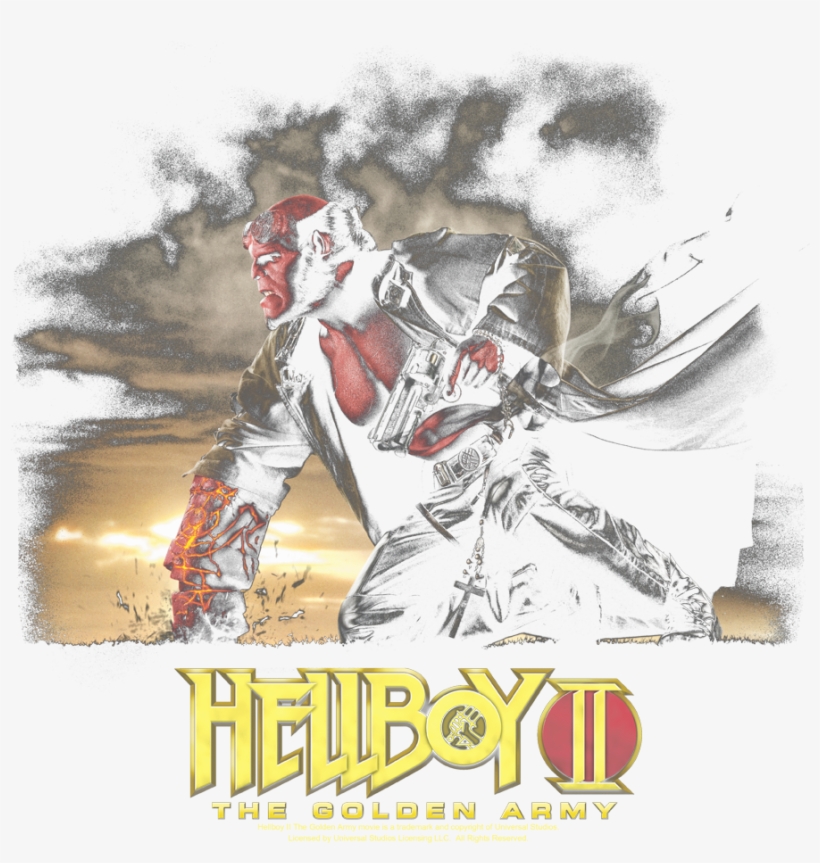 Hellboy Poster Art Juniors T-shirt - Art, transparent png download