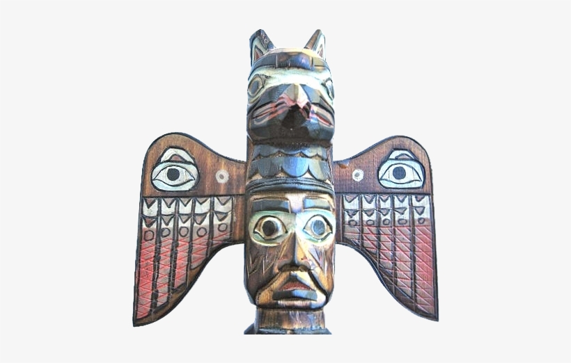Vintage Alaska Fog Woman Totem Pole Signed Patrick - Totem Pole, transparent png download