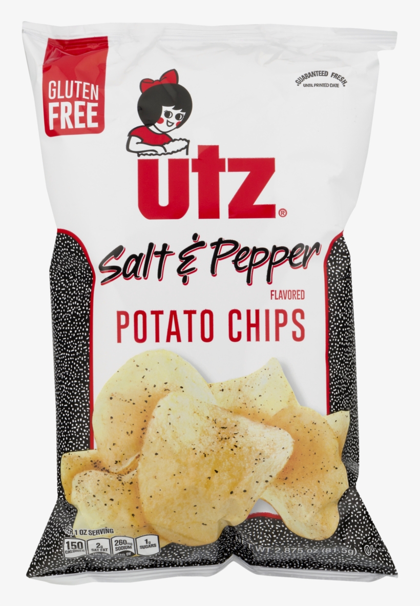 Utz Potato Chips, Salt & Pepper - Salt Pepper Potato Chips, transparent png download